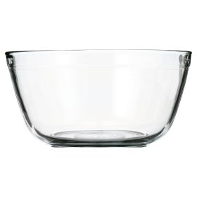 Glass Mixing Bowl, 4 Quart (Color: White)